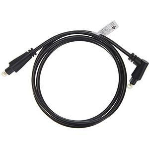 Digitale optische Toslink audio kabel met haakse connector en draaibare kop - 4mm / zwart - 1 meter