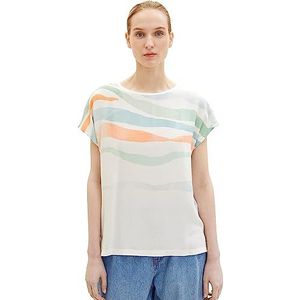 TOM TAILOR Dames T-shirt 1035474, 10315 - Whisper White, L