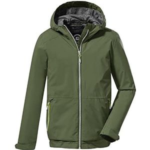 killtec Boy's Functioneel jack/outdoorjack met capuchon KOS 74 BYS JCKT, nature green, 140, 37975-000