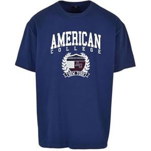 American College T-shirt met korte mouwen voor heren, blauw, maat XXL, model AC3, 100% katoen, Grijs, XXL
