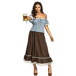Boland 84501 kostuum voor volwassenen vrouw Müller klederdrachtkostuum kelnerin, blouse en rok, verschillende maten, Oktoberfest, themafeest, carnaval
