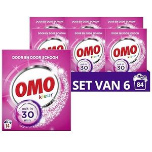 Omo Kleur Waspoeder, voor de gekleurde was - 6 x 14 wasbeurten - Voordeelverpakking 798 gram.