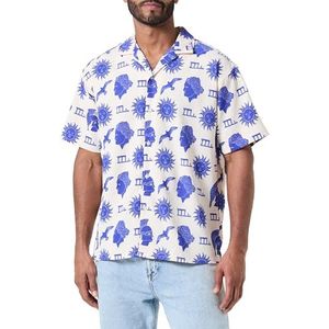 JORJEFF Jacquard Shirt SS STYD24, antiek wit/Aop:aop, L