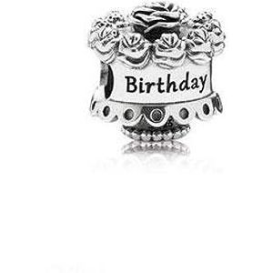 Pandora Zilveren bedel Happy Birthday verjaardag 791289, Zilver