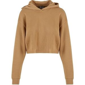 Urban Classics Oversized cropped light terry hoodie voor dames met capuchon, Unionbeige, 4XL