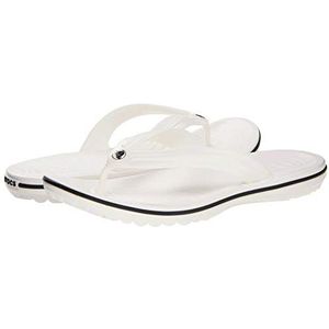 Crocs Crocband Flip uniseks-volwassene Slippers Flip, White Black, 42 EU