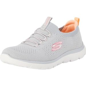 Skechers SUMMITS dames Sneaker,Grijs gebreid roze koraal trim,39 EU