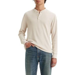 Levi's heren Long-Sleeve Thermal 3-Button Henley, Rainy Day, S