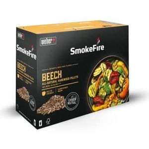 Weber SmokeFire Pellets | Hardhout| Beukenhout Pellets, Geschikt Voor Groente| 8 kg Box | Houtpellets & Brandstof | 100% Natuurlijk | Duurzaam Hout Voor De Barbecue (18292)