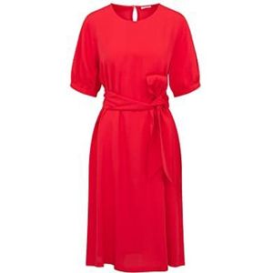 Seidensticker Dames regular fit blousejurk korte mouwen jurk, rood, 46, rood, 46