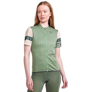 Craft Dames fietsshirt Core Endur Logo Jersey, jade-ecru, XL