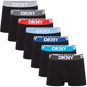 DKNY Seattle Trunks voor heren, Zwart/Blauw/Rood/Grijs, XL