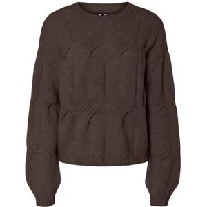 Pcjenna - Gebreide Trui - Knusse Stijl - Ronde Hals - Lange Mouwen