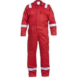 Hydrowear 043520RED Minden Coverall, 80% Katoen/19% Polyester/1% Antistatisch, 60 Maten, Rood