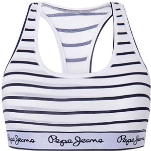 Pepe Jeans Dames Strepen Rb Brlt BH, Navy, XS, marineblauw, XS