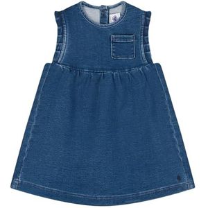Petit Bateau Babymeisje A095M mouwloze jurk, blauw blauw delave, 3 maanden, blauw blauw delave, 3 Maanden