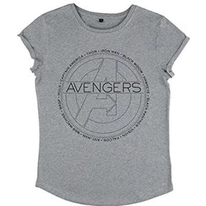 Marvel Avengers Classic - Avengers Circle Icon Women's Rolled-sleeve Melange grey L
