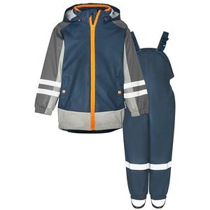 Playshoes Regenset, tweedelige 3-in-1 regenjas en regenbroek, fleecevoering, 3-in-1 marine-marine fleece, 98