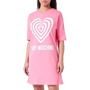 Love Moschino Dames Short Sleeved ape Comfort Fit Jurk, fuchsia, 40