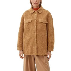 s.Oliver Dames 2121595 Overshirt in teddy pluche, bruin, S