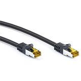 Goobay 91644 RJ45 patchkabel S/FTP (PiMF), met CAT 7 ruwe kabel, zwart