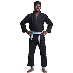 Ippon Gear BJJ GI Brazilian Jiu Jitsu beginnerspak inclusief witte riem [Pearl-Weave materiaal, 350 g/m² stofdichtheid, scheurvast materiaal met verzegelde naden]