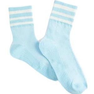 Koton Vrouwen Strip Detail Socket Sokken, Lichtblauw (610), One Size, LICHT BLAUW(610), Eén Maat