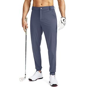 Soothfeel Golfjoggingbroek voor heren met 5 zakken, slim fit, stretch, joggingbroek, hardloopbroek, reisjurk, werkbroek voor heren, Dusty Blauw, L