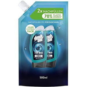 Duschdas 3-in-1 douchegel & shampoo For Men navulzak douchebad met Fresh Energy-geurformule zorgt voor een verfrissende start van de dag 500 ml 1 stuk