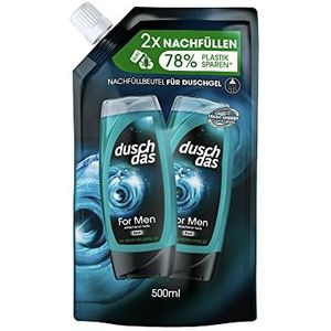 Duschdas 3-in-1 douchegel & shampoo For Men navulzak douchebad met Fresh Energy-geurformule zorgt voor een verfrissende start van de dag 500 ml 1 stuk