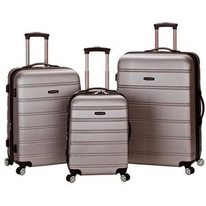 Rockland Melbourne Hardside Uitbreidbare Spinner Wheel Bagage, Zilver, Eén maat, Melbourne Hardside Uitbreidbare Spinner Wheel Bagage