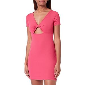 LIBBI Dames mini-jurk van ribgebreid 12427229-LI01, roze, XS/S, roze, XS/S