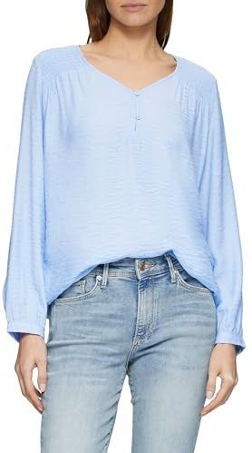 s.Oliver - Blouse - Lichtblauw - Wijde Blouse - Lange Mouw