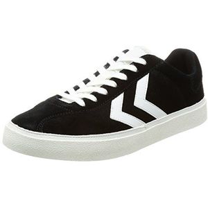 hummel Heren Diamant Suede Sneakers, zwart, wit, zwart, wit, 36 EU