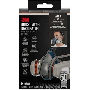 3M - 6502 QLPRO - Halfmasker - Beschermingsniveau A2P3 - Voor Spuitwerkzaamheden