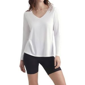 DIM - Thermisch T-shirt - Wit - Lange Mouwen - V-hals - Tweede Huid Winter