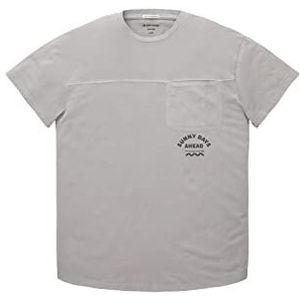 TOM TAILOR T-shirt voor jongens en kinderen met print, 17590 - Smoky Grey, 140 cm