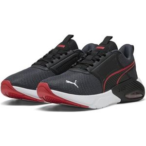 PUMA Unisex X-Cell NOVA FS Road hardloopschoen, zwart-voor alle tijden rood, 9.5 UK, Puma Zwart voor alle tijden, rood, 44 EU