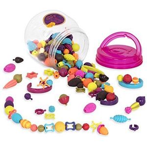 B. toys Pop Arty Knutselset voor kinderen, 150-delig, sieraden, knutselen, kleurrijke kralen om in elkaar te steken, kindersieraden, doe-het-zelf speelgoed vanaf 4 jaar