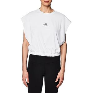 adidas HK2554 W HYGLM SLVL T T-shirt voor dames, wit/zwart, maat S, Wit/Zwart, S