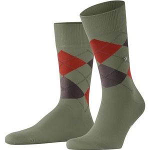 Burlington heren King sokken ademend duurzaam biologisch katoen versterkte herensokken platte naad voor drukvrije teen modieuze argyle voor zakelijk dagelijks gebruik 1 paar