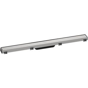 hansgrohe RainDrain Match 800, 56038800, met in hoogte verstelbaar frame, geborsteld roestvrij staal, kant-en-klaar set douchegoot, 80 cm