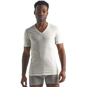 Icebreaker Merino Wol Herenondergoed - Anatomica V-hals T-shirt | Merino Shirt | Hiking Shirt | Merino Onderhemd - Sneeuw, S