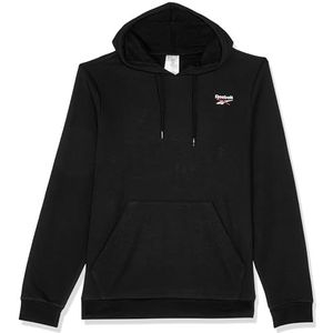 Reebok Identity SMALL Logo FT Hoodie, zwart/wit/vectorrood, M