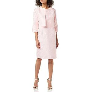Gina Bacconi Jacquard schede jurk en bolero, roze, 20, roze, 46
