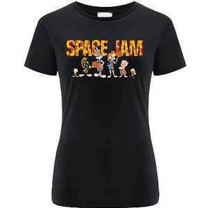 ERT GROUP Origineel en officieel gelicentieerd door Looney Tunes Zwart Dames T-Shirt Space Jam 006, Eenzijdige Overdruk, Maat XXS, Space Jam 006 Zwart, XXS