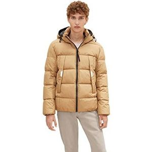 TOM TAILOR Denim Uomini Buffer jas met afneembare capuchon 1032429, 12912 - Splashed Clay Beige, L