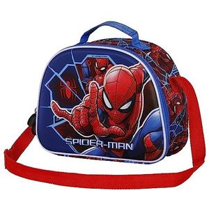 Spiderman Brave-3D lunchtas, blauw, 25,5 x 20 cm, Blauw, Eén maat, 3D Lunch Tas Brave