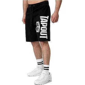 TAPOUT Herenshorts Normale pasvorm Active Basic Shorts Black/White M, 940003, zwart/wit, M
