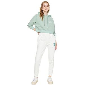 Trendyol Vrouwen Normale Taille Skinny Fit Jogger Trainingsbroek, Ecru, S